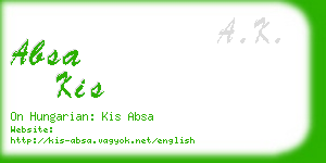 absa kis business card